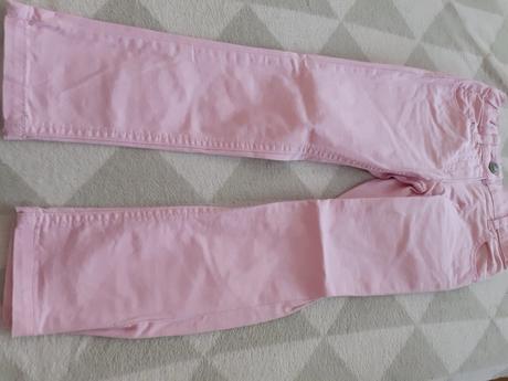 Bledoruzove dievcenske nohavice, benetton,116