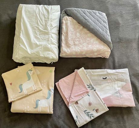 Paplón detský 2x a ste obliečok 2x pre dievčatko,