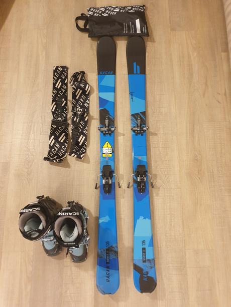 Detske skialpové lyže hagan boost jr 135cm + pasy, 130-139 cm
