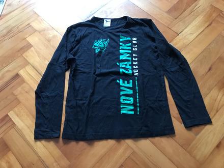 Čierne tričko s dlhým rukávom - hc nové zámky, m