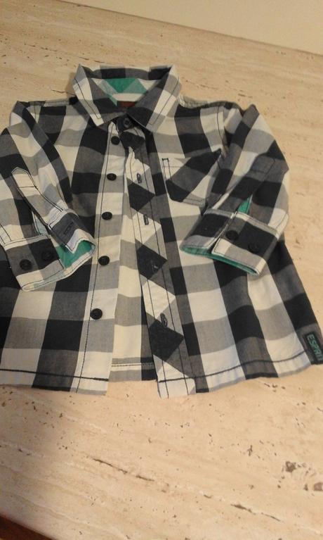 Károvaná bielo-modrá chlapčenská košeľa zn. esprit, esprit,80