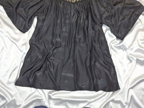 Kvaitná čierna tunika, xl