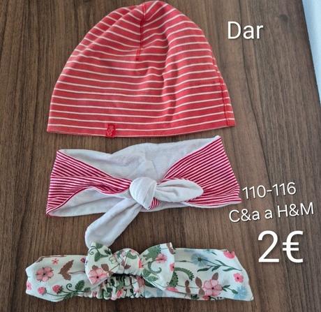 Balík čelenky a čiapka ako dar, h&m,110