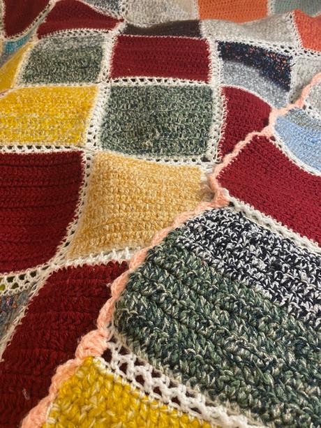 Krásna rôznofarebná ručne robená deka prikrývka 1,