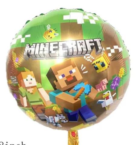 Balóny minecraft- steve 85cm aj meč- až 15/16/17ks,