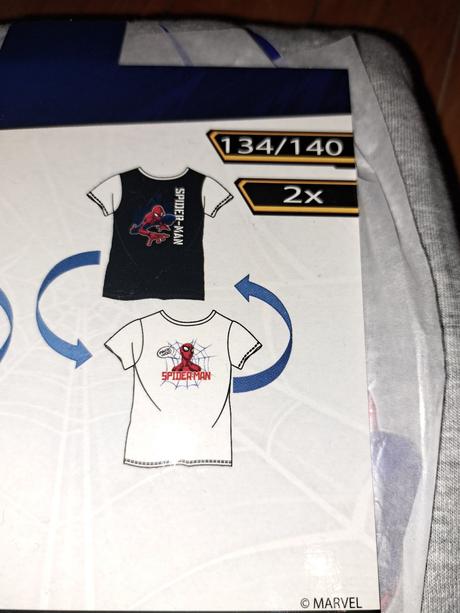 2x obojstranne tricko spiderman, 134