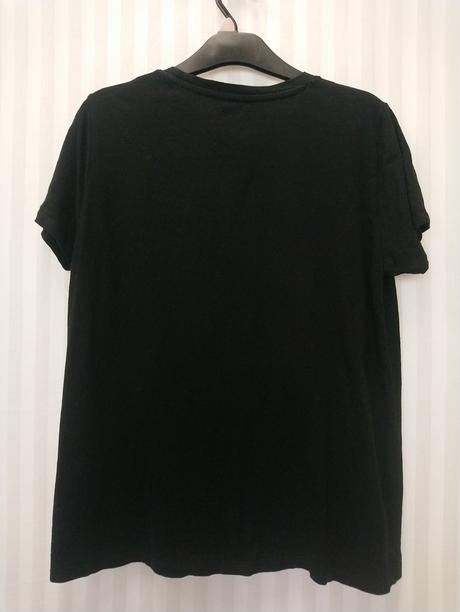 Dámsky čierny top s motívom, amisu, l, amisu,l