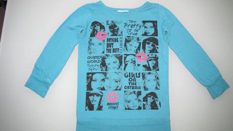 Predlžené tričko s dlhým rukávom, kik,110