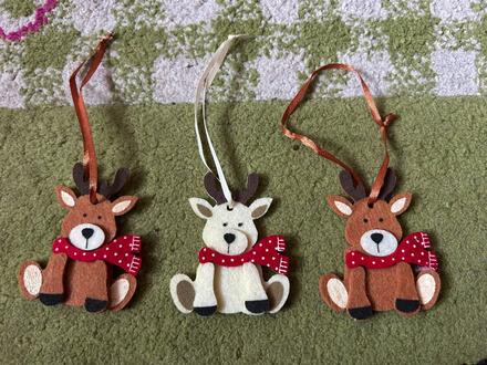 Sada filcový ozdôb - 3 ks, 