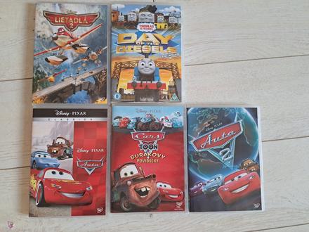 Auta 1, 2, cars1, 2, lietadla 2, thomas vlaci  dvd, 