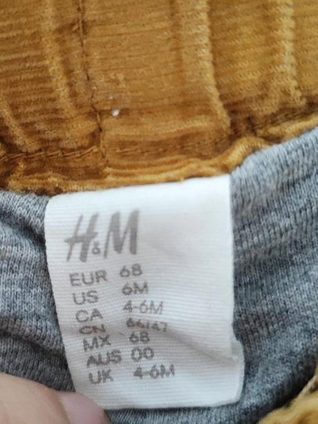 Zateplené menčestrsky h&m, h&m,68