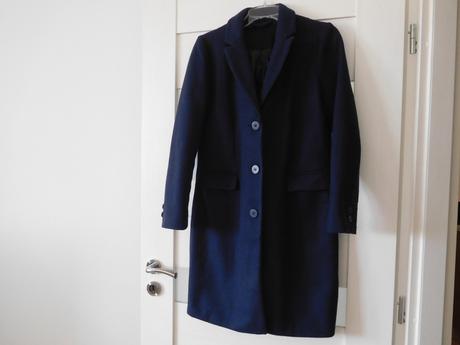 Kabát tm, modrý dámsky -s/m, s