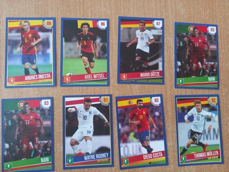 Futbalisti kartičky panini tesco 2016,