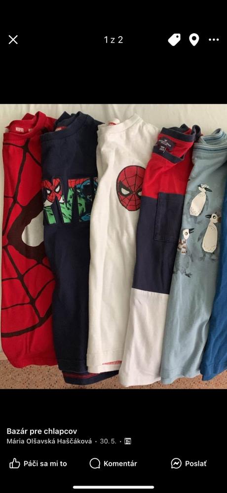 Detske tricka s dlhym rukavom, 122