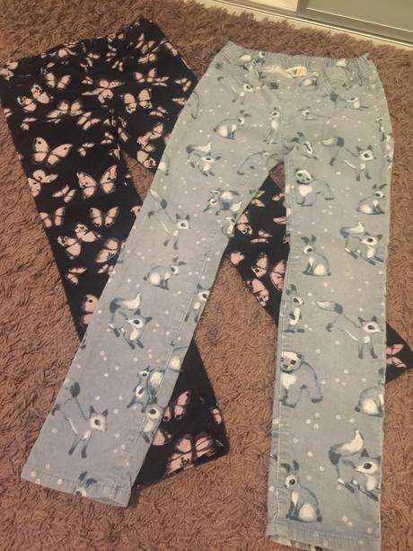 Menžestrové nohavice, 2 páry, h&m,122