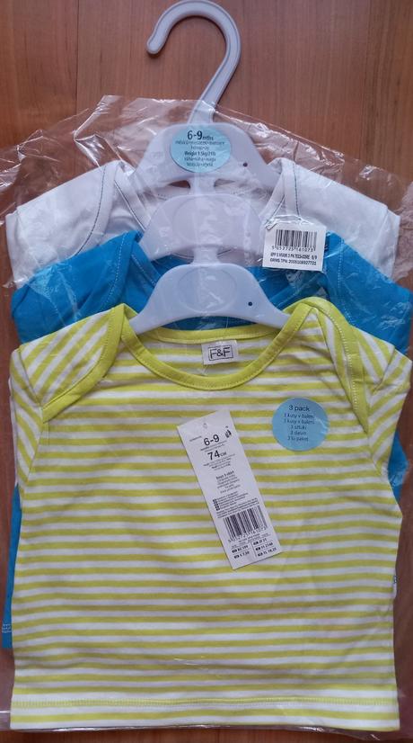 Tričko 3ks, f&f,74