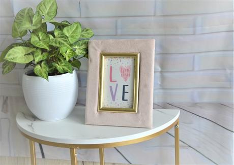 Zamatový fotorámik-ružový, 