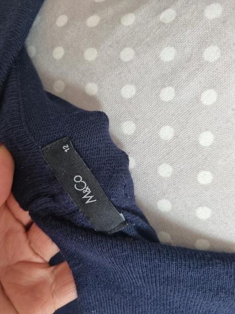 Modrý svetrík s golierikom m&co 38, 38