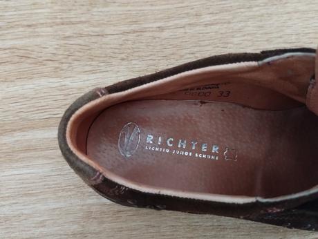 Kožené topánky, richter,33