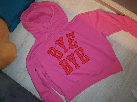 Dámska ružová mikina s kapucňou m, m