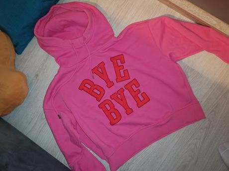 Dámska ružová mikina s kapucňou m, m