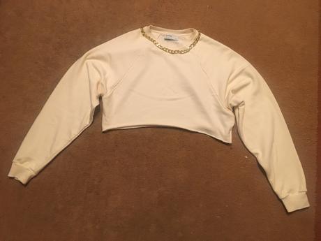 Krátka mikina s reťazou m, bershka,m