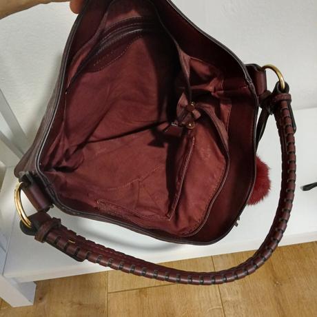 Veľká bordová kabelka na rameno ccc, ccc