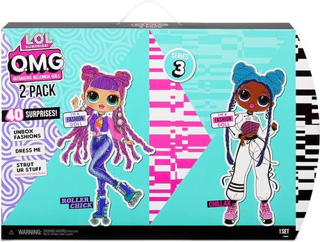 Lol surprise omg 2 bábiky roller chick and chillax,