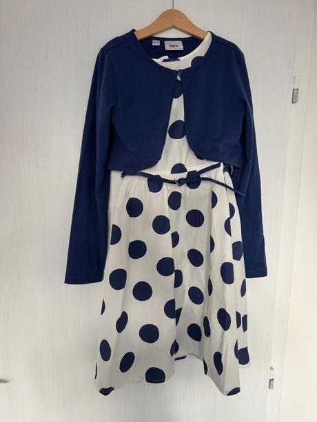 Bodkovane saty bonprix 146, bonprix,146