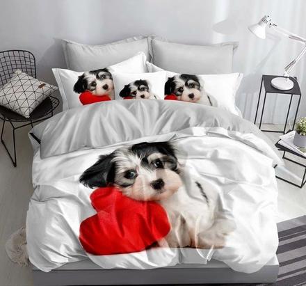 Detské obliečky 140x200 psík s vankúšok -skladom, šírka (cm): 140,dĺžka (cm): 200