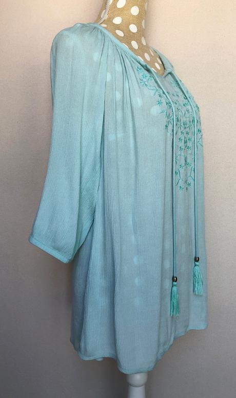 Blúzka / tunika v mentolovej zelenej, 34