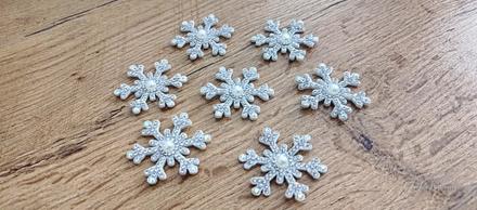 Aplikácia flitrová - vločka - s perličkami - 40 m, 