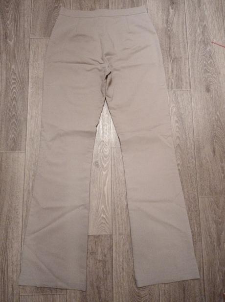 Bezove bavlnene elasticke zvonove nohavice xl top, dromedar,xl