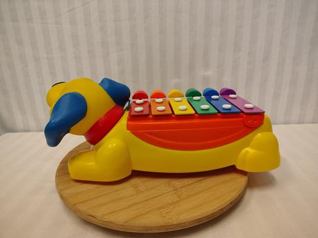 Retro 2v1 xylofón piáno psík fisher price 2002,