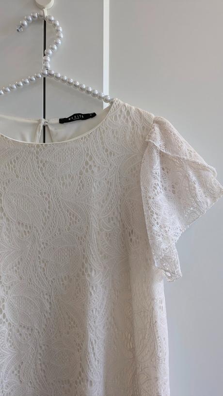 Krémové čipkované šaty mohito, mohito,s