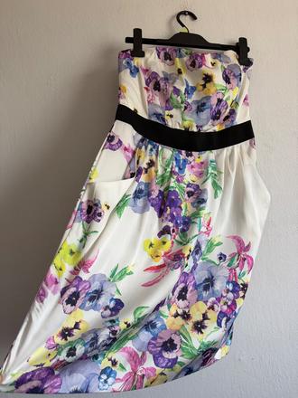 Hm fialky sirotky satenove prekrasne korzetove sat, h&m,40