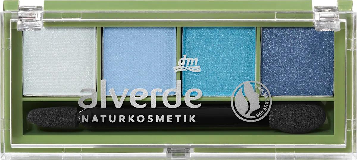 alverde NATURKOSMETIK paletka očných tieňov Quattro