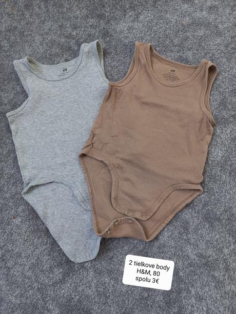 2 tielkove body, h&m, 80, h&m,80