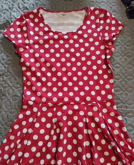 Letne bodkovane saty, bonprix,140