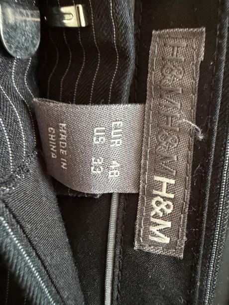 Hm velk 48 elegantne biznis nohavice pruzkovane c, h&m,48