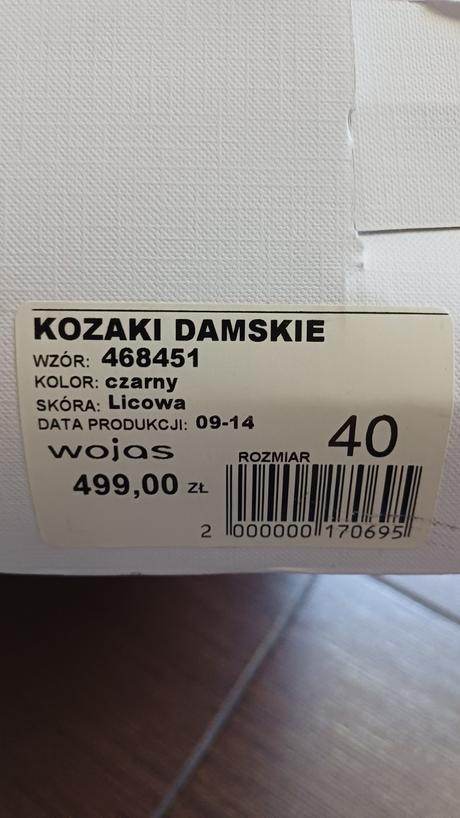 Kozene cizmy, wojas,40