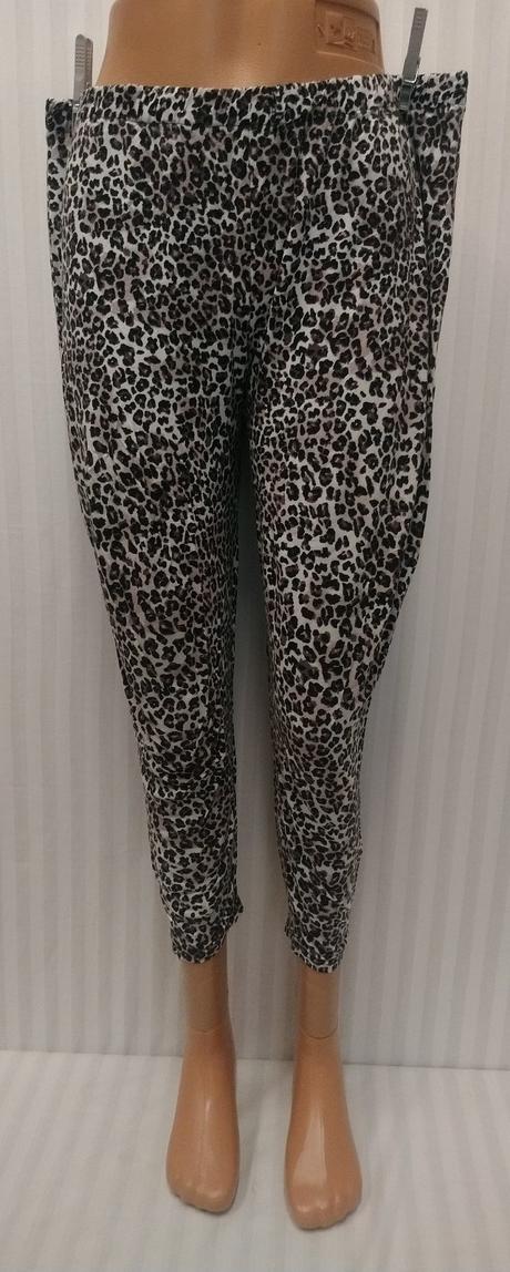 Dámske elastické letné 3/4 nohavice so vzorom, xxl, xxl