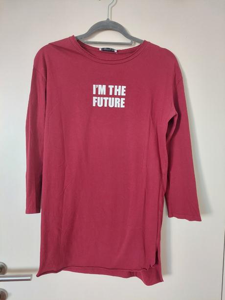 Bordove tricko s 3/4 rukavom zn. zara, zara,s