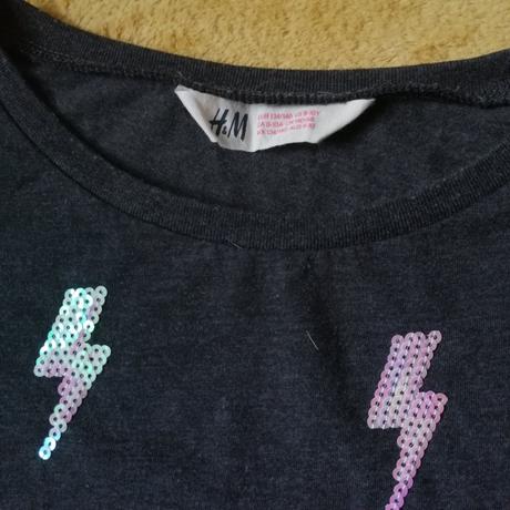 Tricko s flitrami z h&m 134-140cm, h&m,134