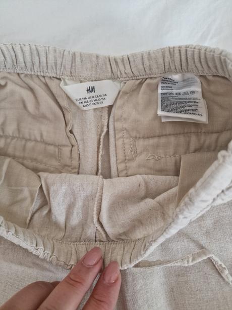 Ľanové nohavice, h&m,146