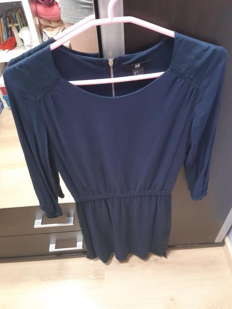 Modré šaty, h&m,34