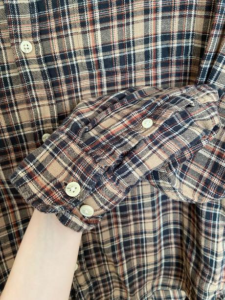 Pánska hnedá károvaná košeľa h&m, h&m,l