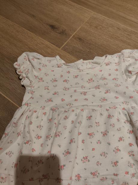 Biele letné saty s kvietkami h&m, h&m,92