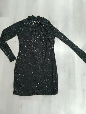 Trblietavé šaty elasticke, l