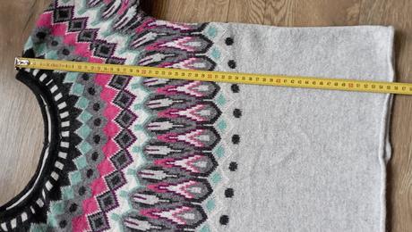 Vzorovaný pulóver +šatka (už s poštovným), h&m,xs